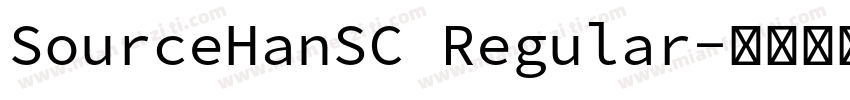 SourceHanSC Regular字体转换